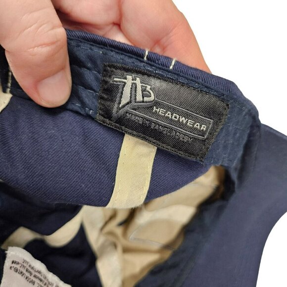 Busch Light Trucker Hat Adjustable Fit Tan & Navy 713‎ Headwear Hook Loop strap - Picture 5 of 8